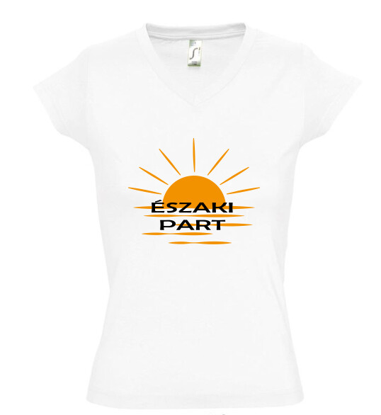 Női V nyakú póló