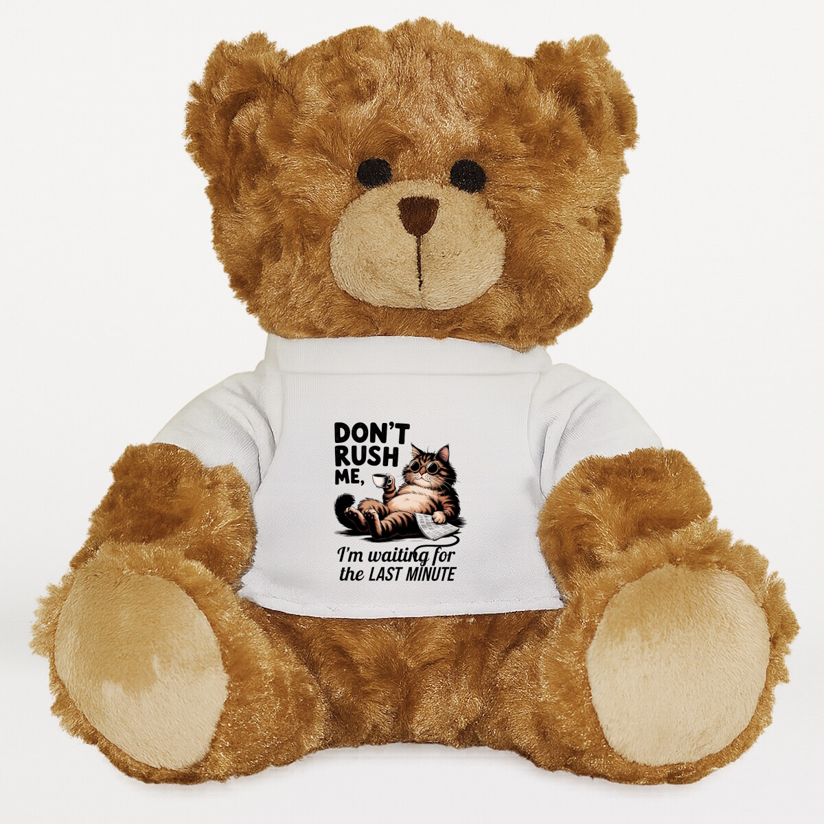 Plüssmaci egyedi pólóval