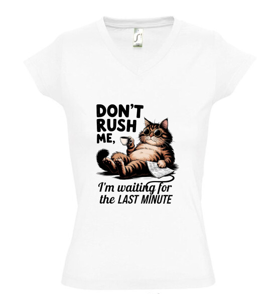 Női V nyakú póló