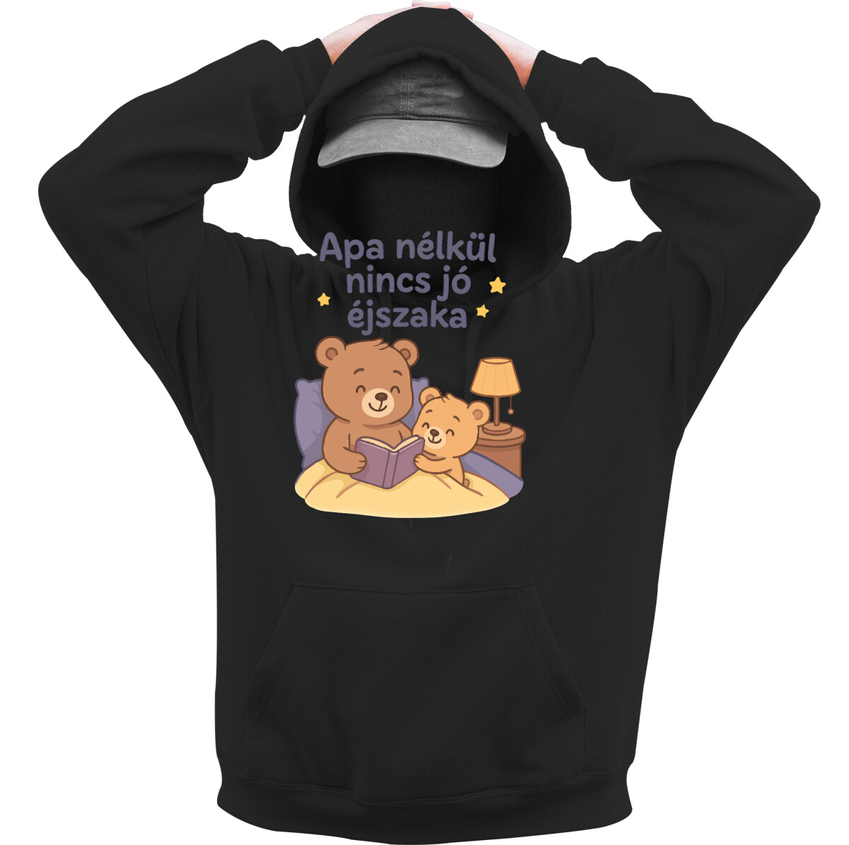 Kapucnis belebújós pulóver