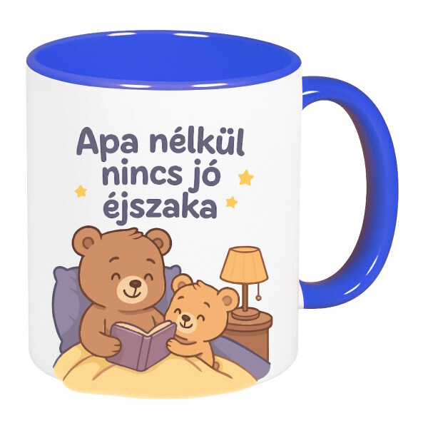 Színes fülű és belsejű bögre