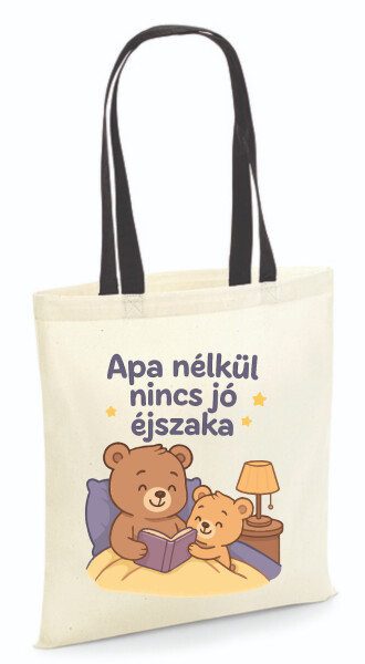 Vászontáska - színes fülű 
