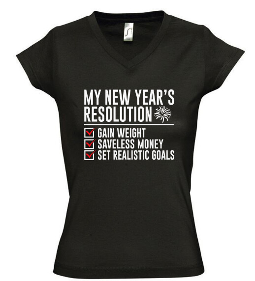 Női V nyakú póló