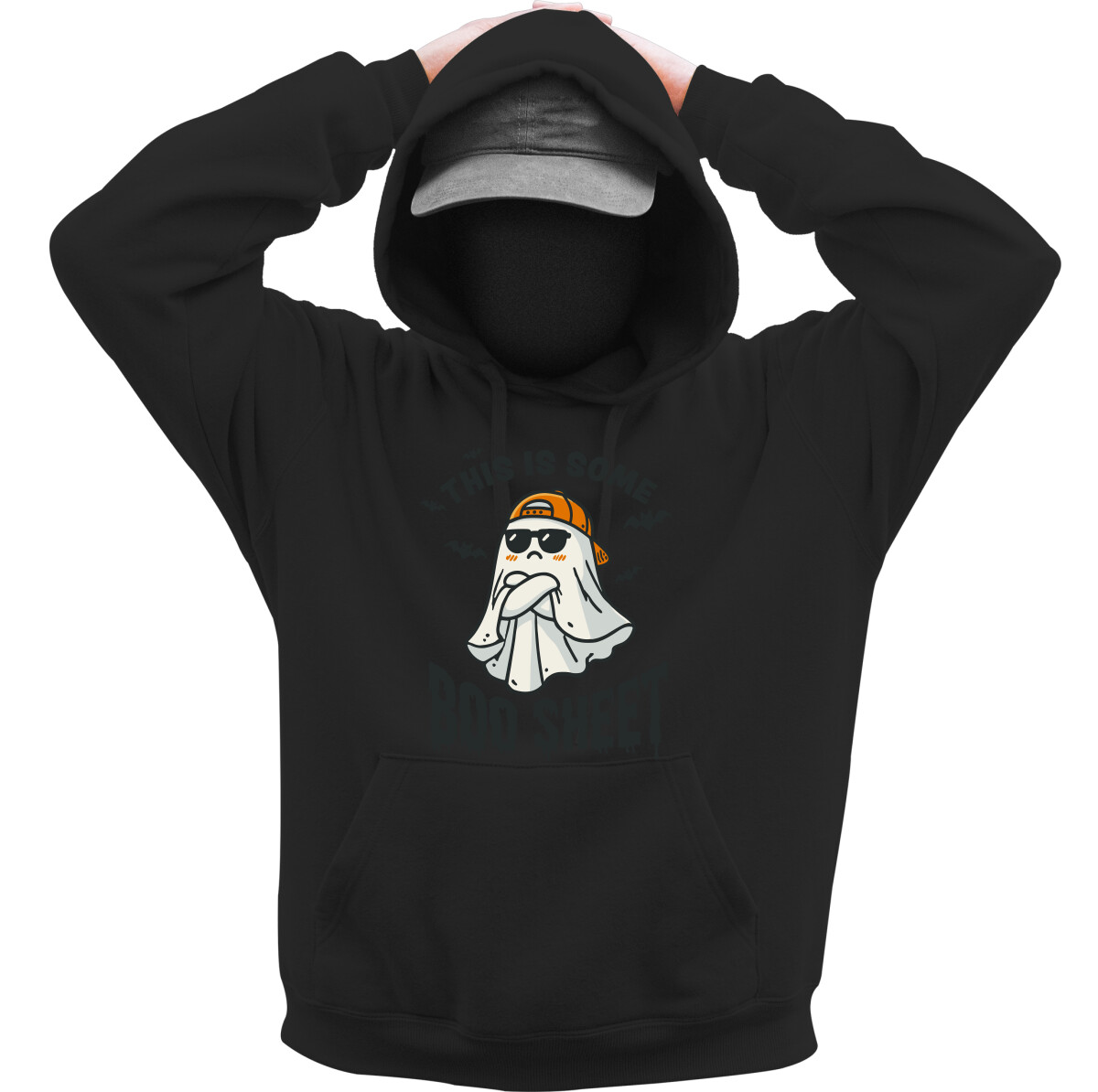 Kapucnis belebújós pulóver