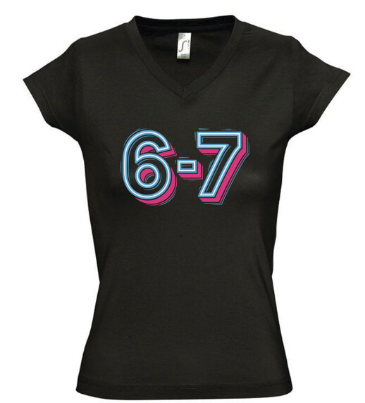 Női V nyakú póló