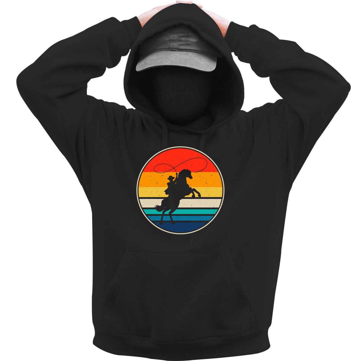 Kapucnis belebújós pulóver