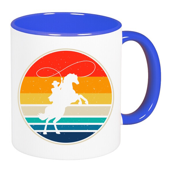 Színes fülű és belsejű bögre