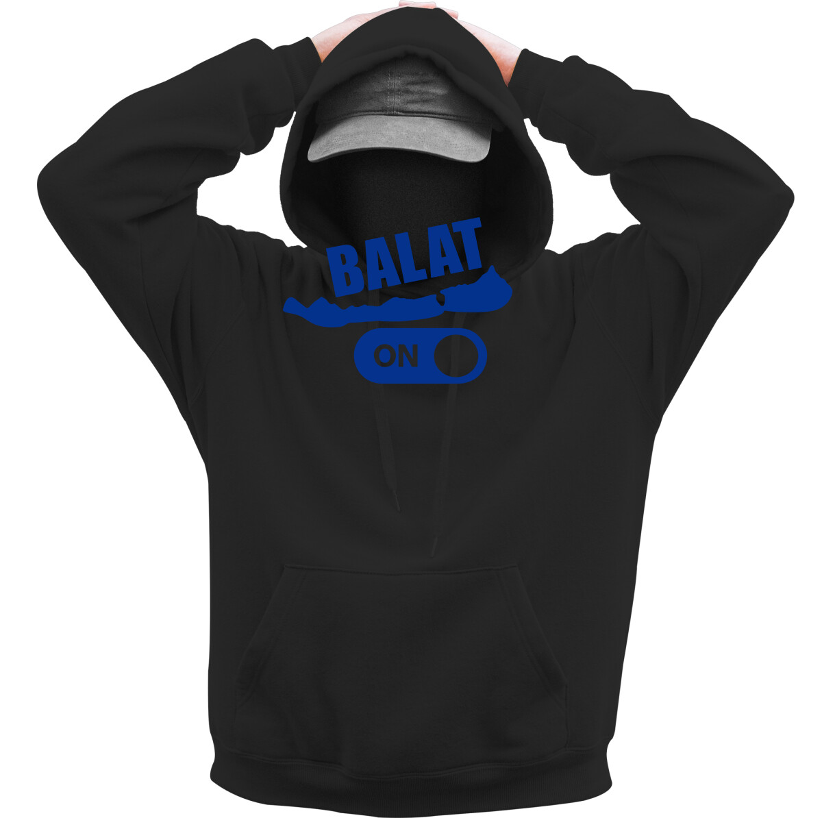 Kapucnis belebújós pulóver