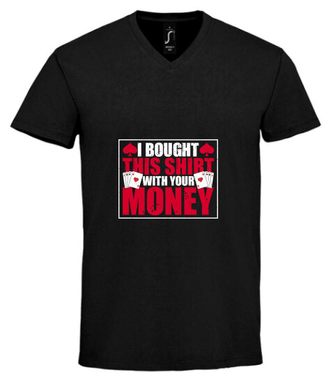 Unisex V nyakú póló