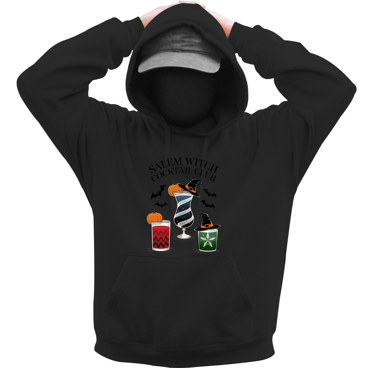 Kapucnis belebújós pulóver