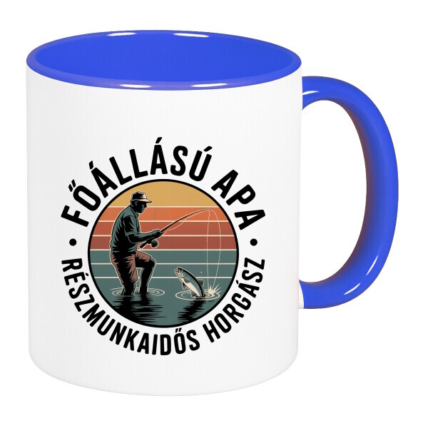 Színes fülű és belsejű bögre