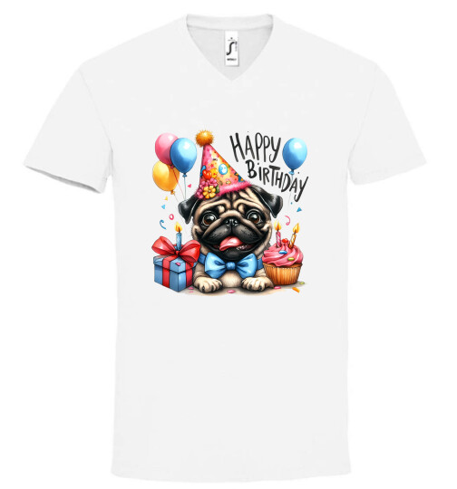 Unisex V nyakú póló