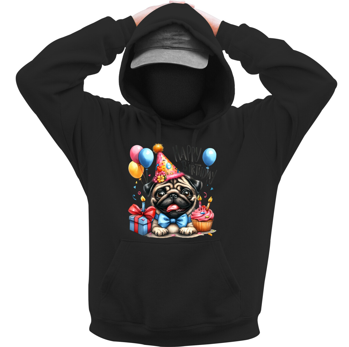 Kapucnis belebújós pulóver