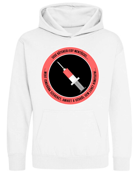 Kapucnis belebújós gyerek pulóver