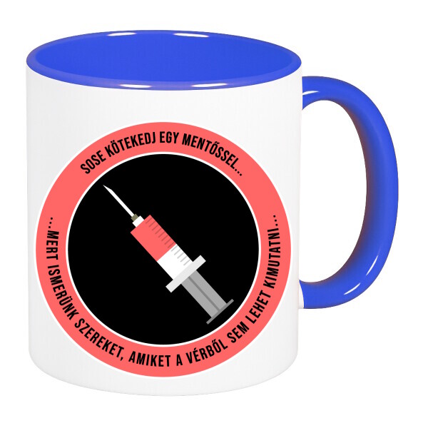 Színes fülű és belsejű bögre