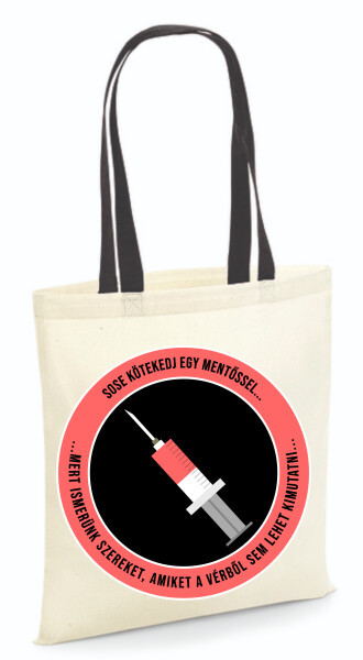 Vászontáska - színes fülű 