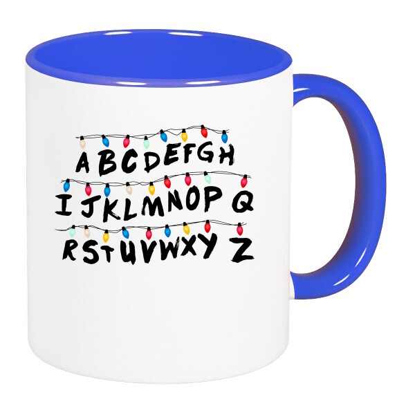 Színes fülű és belsejű bögre