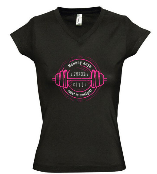 Női V nyakú póló