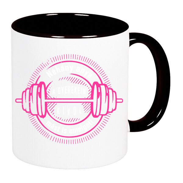 Színes fülű és belsejű bögre