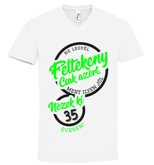 Unisex V nyakú póló