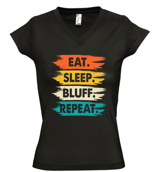 Női V nyakú póló