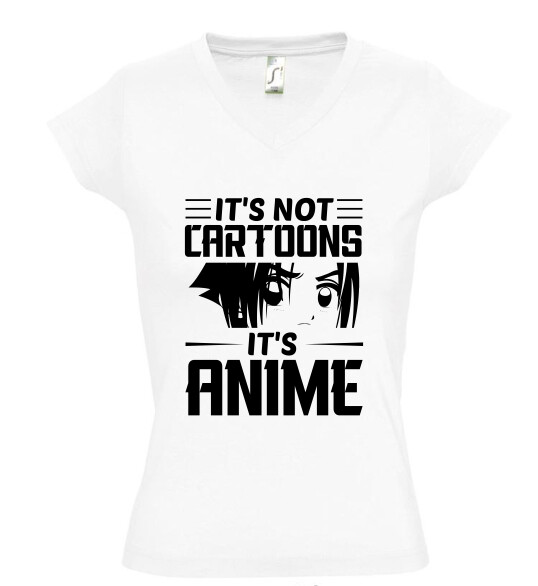 Női V nyakú póló