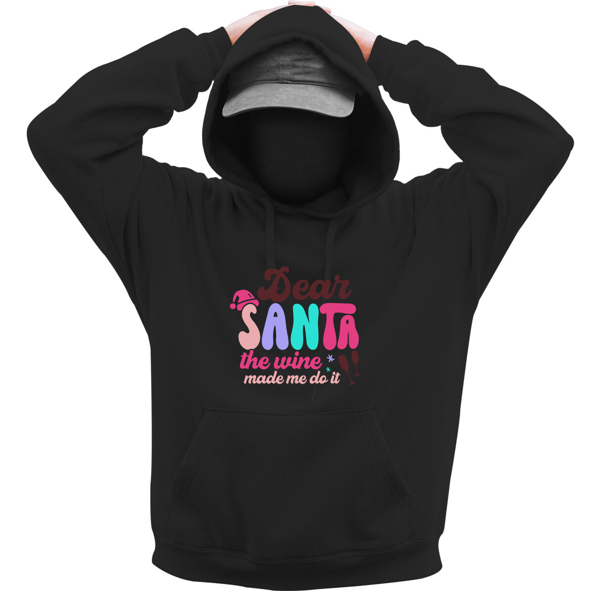 Kapucnis belebújós pulóver