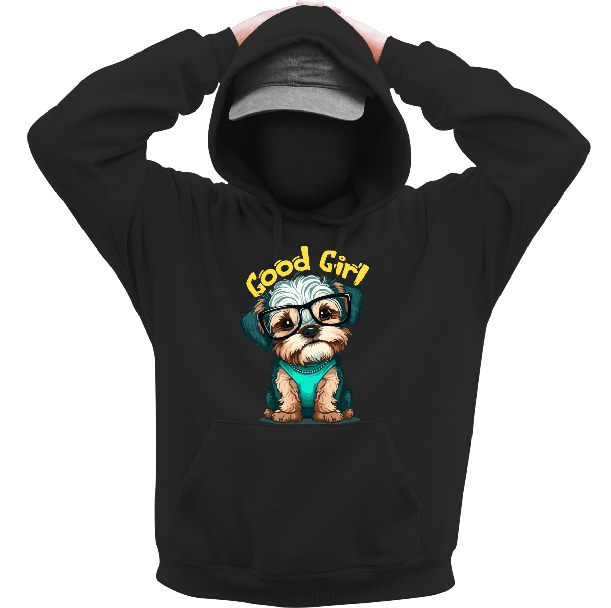 Kapucnis belebújós pulóver