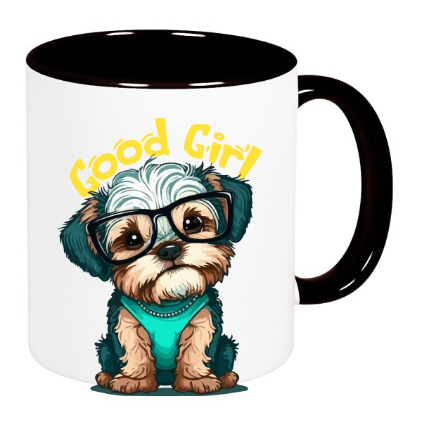 Színes fülű és belsejű bögre