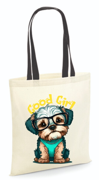 Vászontáska - színes fülű 