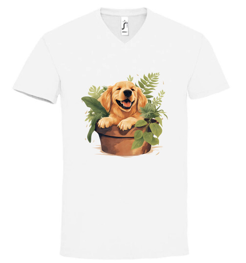 Unisex V nyakú póló