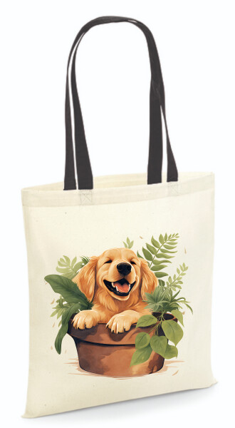 Vászontáska - színes fülű 