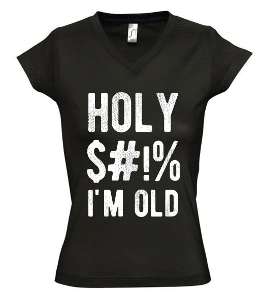 Női V nyakú póló