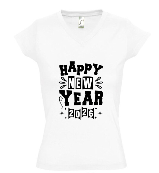 Női V nyakú póló