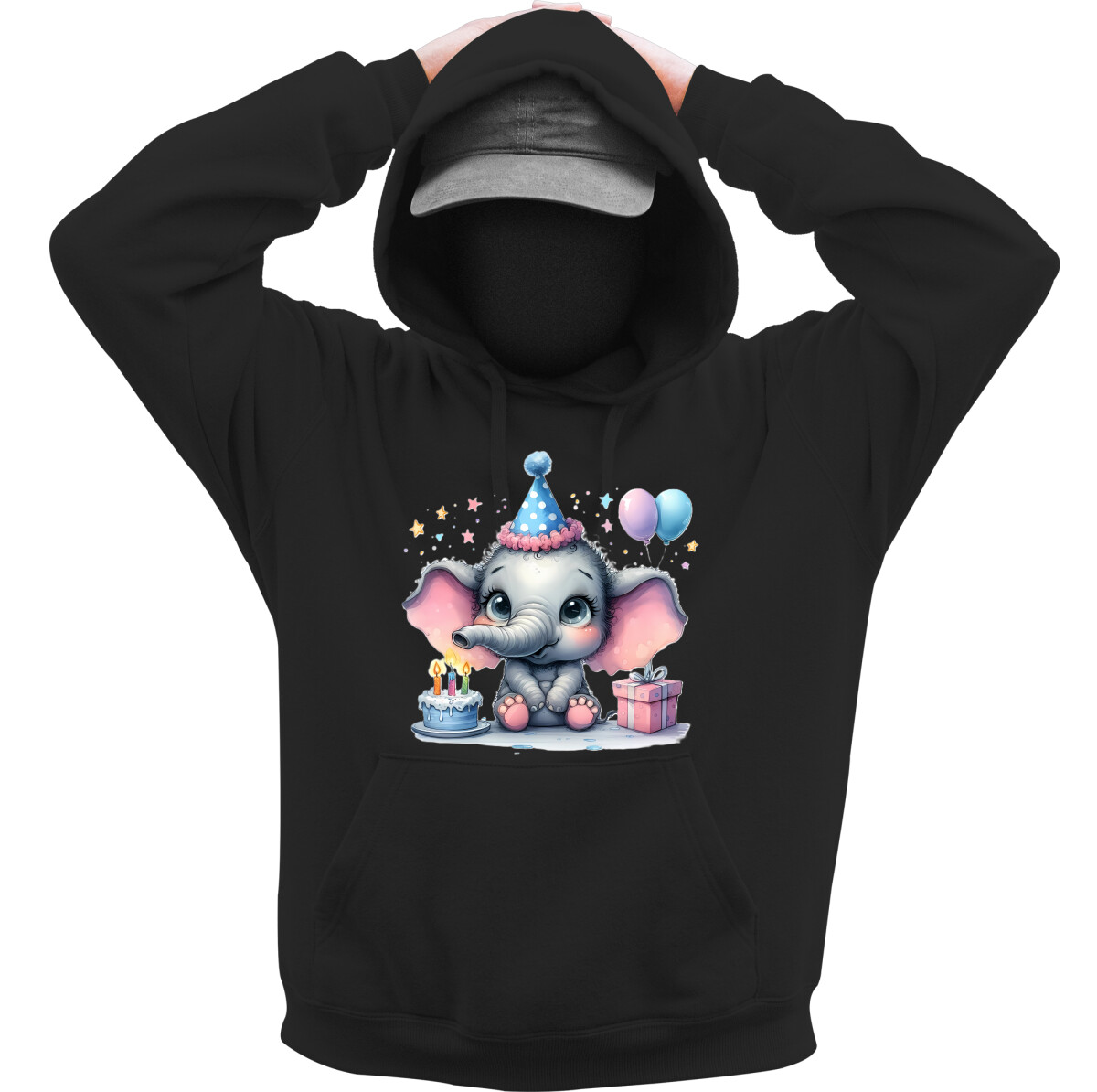 Kapucnis belebújós pulóver