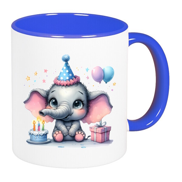 Színes fülű és belsejű bögre