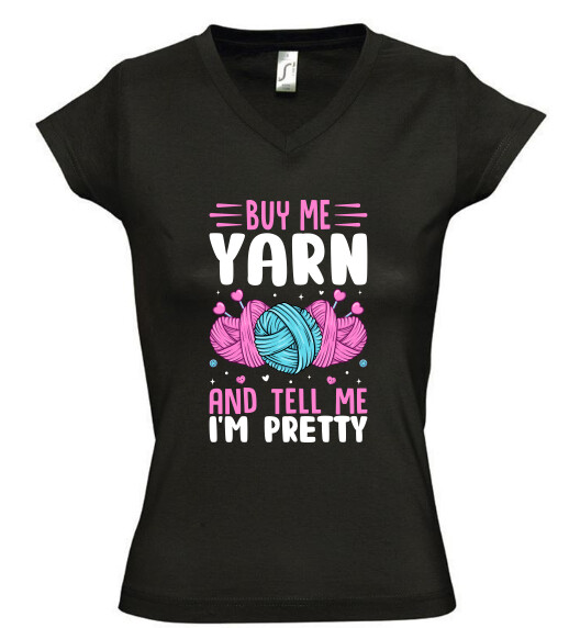 Női V nyakú póló