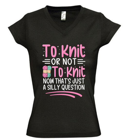 Női V nyakú póló