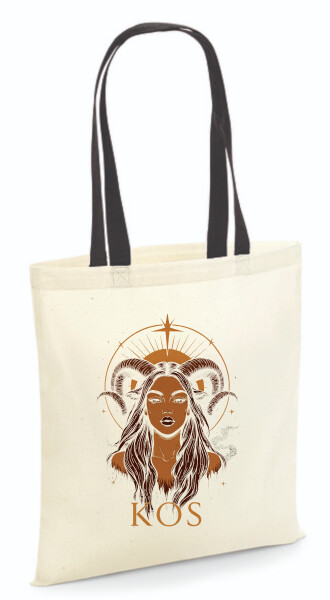 Vászontáska - színes fülű 