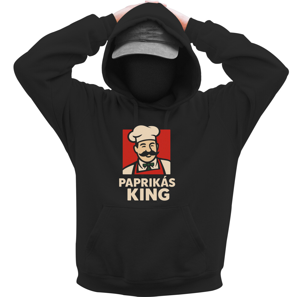 Kapucnis belebújós pulóver