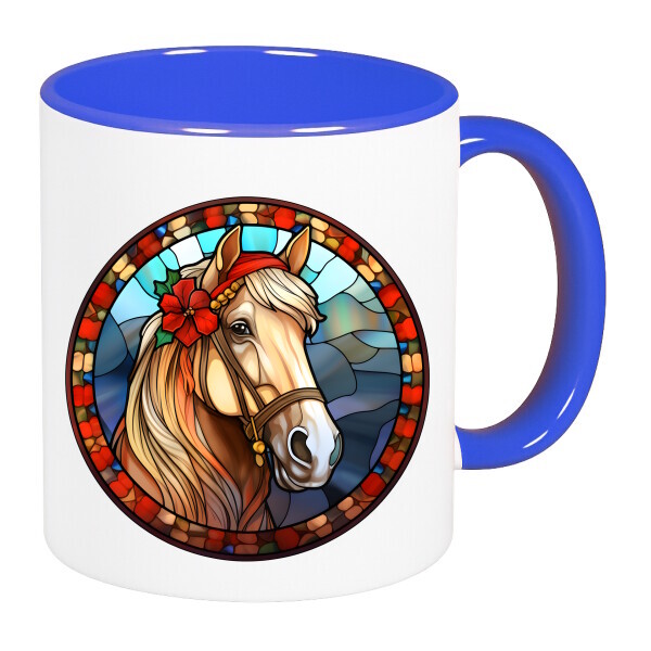 Színes fülű és belsejű bögre