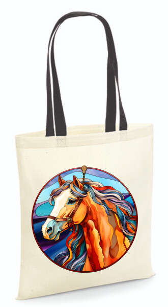 Vászontáska - színes fülű 