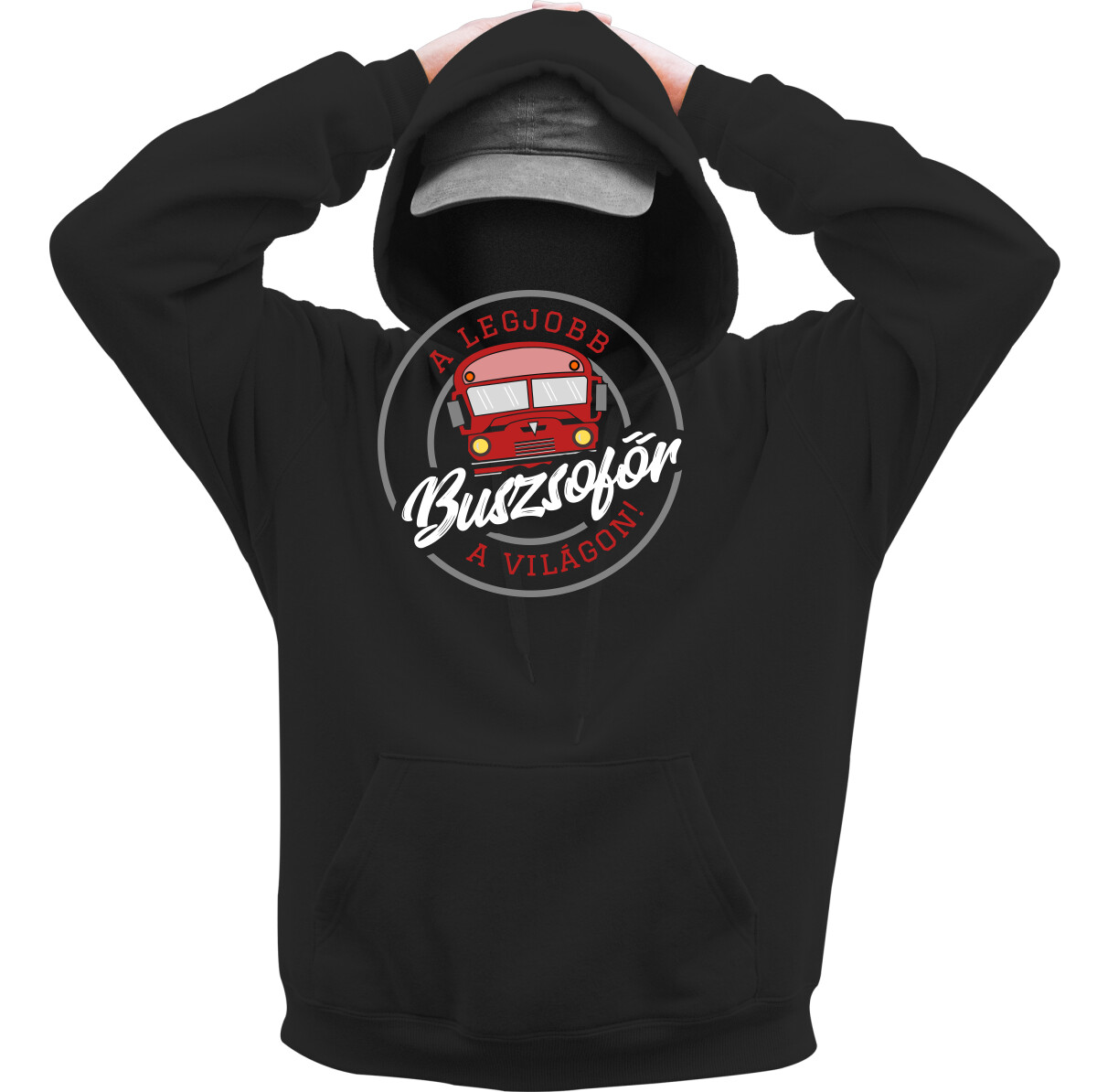 Kapucnis belebújós pulóver