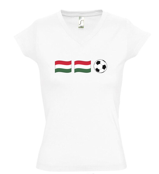 Női V nyakú póló