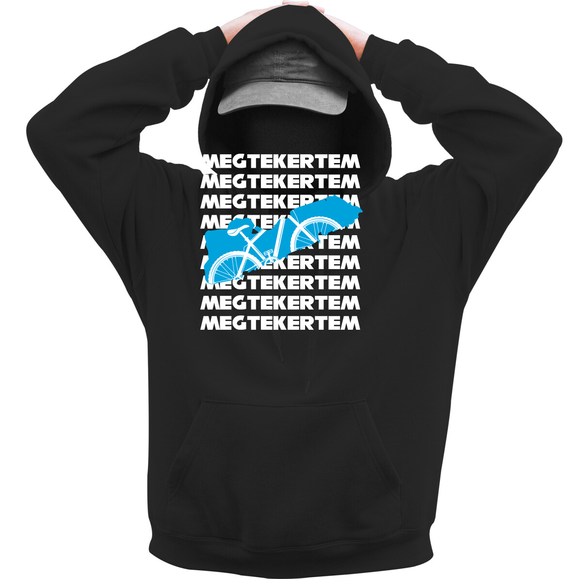 Kapucnis belebújós pulóver