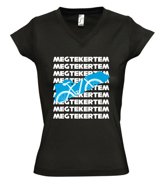 Női V nyakú póló