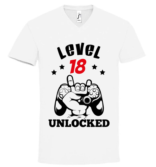 Unisex V nyakú póló