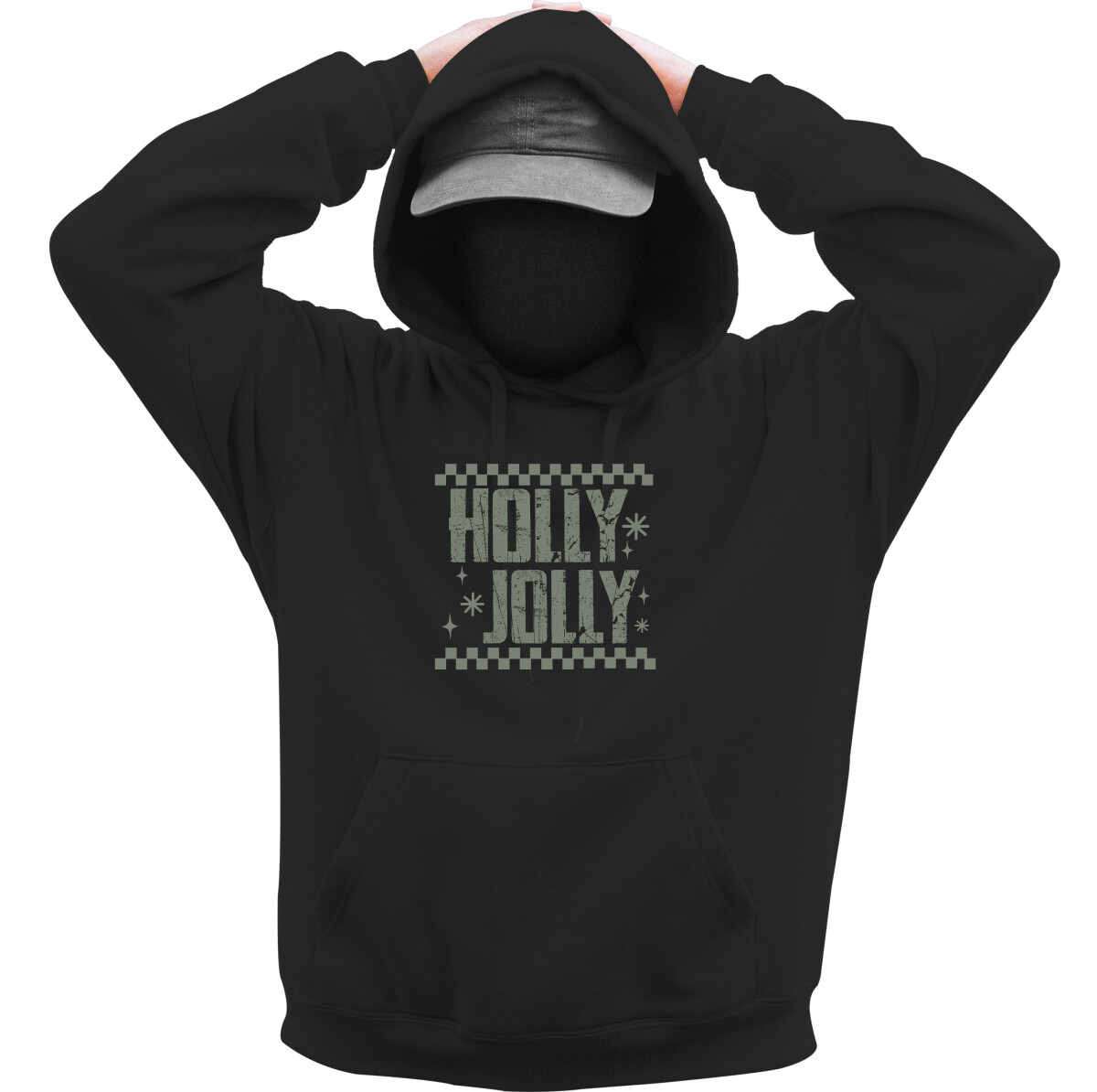 Kapucnis belebújós pulóver