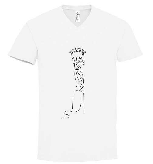 Unisex V nyakú póló