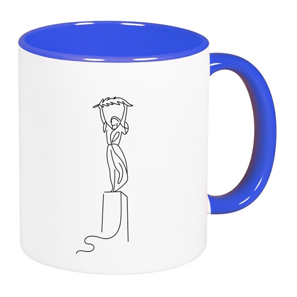 Színes fülű és belsejű bögre